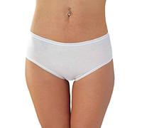 Cotonella Slip Midi Donna in Cotone Elasticizzato Art. 3940 - Confezione da 6 Pezzi - Colori Bianco E Nero - 6 Pezzi Bianco 6