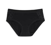 Cotonella, Slip Midi in Morbido Cotone bielastico - Bordi Vita e Gambe extracomfort - Inserto Fianco in Morbido Pizzo Elastico - Colore, Taglia