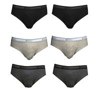 Cotonella Slip Uomo in Cotone BIELASTICO con Elastico PARLATO -Confezione da 6 Slip - Disponibile nei Colori Bianco, Nero o Assortito