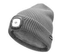 COTOP Cappello con Luce,Berretto con LED,Pile Beanie Invernale Caldo, Regalo per Uomo o Pescatore, Unisex, per Jogging, Escursioni all'aperto, Corsa, Ciclismo di Notte