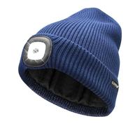 COTOP Cappello con Luce,Berretto con LED,Pile Beanie Invernale Caldo, Regalo per Uomo o Pescatore, Unisex, per Jogging, Escursioni all'aperto, Corsa, Ciclismo di Notte