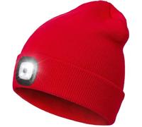 COTOP Cappello Uomo Illuminato Berretto 4 LED, Cappello con Luce LED Cappello Uomo Donna Invernali Berretto a 3 Livelli di luminosit LED Beanie cap per Alpinismo Campeggio