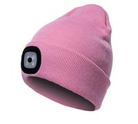 COTOP Cappello Uomo Illuminato Berretto 4 LED, Cappello con Luce LED Cappello Uomo Donna Invernali Berretto a 3 Livelli di luminosit LED Beanie cap per Alpinismo Campeggio