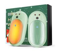 COTOP Scaldamani Ricaricabile,2 pezzi 6000mAh Scalda Mani Tascabili,Scaldamani Elettrico Portatile Riutilizzabile,Regalo caldo per Bambini, Uomo e Donne Hand Warmer per Raynauds,Sci