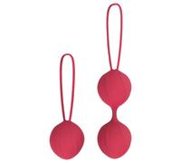 Set di palline di Kegel Cotoxo Cherry per il rinforzo muscolare profondo - Duo rosso elegante