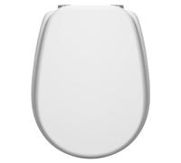 Cotros Copriwater Universale, MDF Bianco Lucido, Elegante, Ovale, 35,6x48,5x16 cm, Impermeabile e Antigraffio Sedile WC Compatibile Liuto