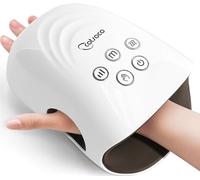 cotsoco Massaggiatori elettrici per le mani, massaggiatore wireless per le mani, massaggiatore con compressione e riscaldamento, il miglior regalo per la famiglia e gli amici, bianco.