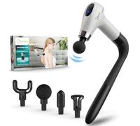 cotsoco Pistola massaggiante con manico di prolunga migliorato, massaggiatore a percussione per la schiena con 4 testine massaggianti e 6 livelli di velocità, regalo per lui e per lei