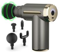 cotsoco Pistola massaggiante per alleviare il dolore, con 4 testine massaggianti e 6 velocità, mini massaggiatore elettrico portatile per qualsiasi sollievo dal dolore, ottimo regalo per papà e mamma