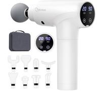 Cotsoco Pistola Massaggio Muscolare con Schermo LCD, 20 Velocità e 9 Testine, Pistola Massaggiante Silenziosa, Massaggiatore a Percussione per Schiena, Collo e Corpo, Regalo Compleanno Uomo Donna