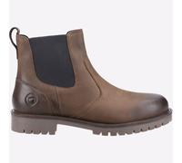 Cotswold Bodicote Uomo Pelle Impermeabile Abito Moda Chelsea Stivali Marrone