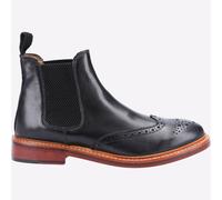 Cotswold Siddington Uomo Pelle Moda Casual Formale Abito Chelsea Stivali Neri