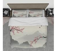 Cottage Bloom Garden Dupiumino Set French Country Chic Peony Birds Biancheria da letto Fresh Soft Breathable Consolatore con cerniera per tutte le stagioni 155x200cm