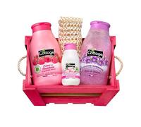 Cottage Cofanetto regalo crema di lampone - 1 gel doccia + 1 doccia scrub + 1 latte corpo idratante + 1 guanto esfoliante - Made in France