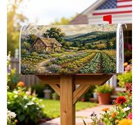 Cottage Coperture magnetiche per cassette postali, rustiche per giardino, sentiero primaverile, verde primaverile, copertura stagionale per la decorazione del prato, 45,7 x 53,7 cm
