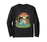 Cottage Core Clothes - Frog And Mushroom Cottagecore Maglia a Manica