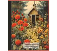 Cottage Core Composition Notebook College Ruled: Vintage Garden Flowers Cottagecore Journal for School, Office, Home & Work 9.75 x 7.5 - Cute Fun & Quirky