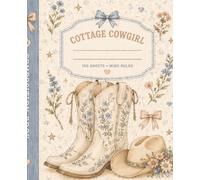 Cottage Cowgirl Composition Notebook - Floral Western Journal, Cute Cottagecore Aesthetic Notebook for Women & Girls, Wide Ruled