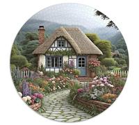 Cottage di villaggio di montagna1000 Pezzi Rotonda Puzzle ScenarioPuzzle Classico Bel Regalo Per Amici Di Famiglia Puzzle Edugattoivo, Regali Difficile E Impossibile1000 pezzi (67.5x67.5cm)