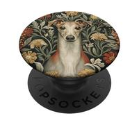 Cottage floreale da giardino con levriero italiano rosso fulvo PopSockets PopGrip Adesivo