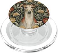 Cottage floreale da giardino con levriero italiano rosso fulvo PopSockets PopGrip per MagSafe