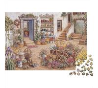 Cottage Garden Puzzle 1000 Pezzi Riciclato Cozy Scene Puzzles per boy & girl Parent Child Gioco Props Sviluppa l'Intelligenza di Ragazzi e Ragazze Educativo 52x38cm/1000pcs