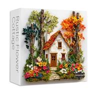 Cottage Gardens Puzzle per adulti 1000 pezzi, PICKFORU Impossible House Village Puzzle Albero, Difficile Natura Floreale Pianta Tema Art come decorazione per la casa