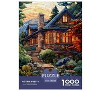 Cottage nel villaggio di montagna 1000 Tessere Animazione Puzzle Classico Multicolore Festa Aziendale Regalo Per Adulti E Bambini Da 14 Anni E Più 38x26cm/1000pcs