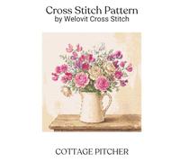 COTTAGE PITCHER Cross Stitch Pattern: A beautiful cross stitch pattern for your next project!