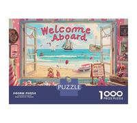 Cottage spiaggia Rompicapo 1000 Pezzi Cartone Di Alta QualitàUn Premium Jigsaw Puzzle Per Enigma Di Abilità LogicaIdeale Per Attività Per Giorni Di PioggiaRegalo Per L'inaugurazione Di C