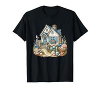 Cottage sul Mare Seashells Ocean Coastal Garden Maglietta