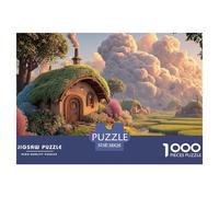 Cottage with A Thatched Roof 1000 Pezzi Cartoncino Premium Puzzle Hobbit-style House Sfida Unica Gioco Creativo Puzzle Decorazioni Per La Casa 38x26cm/1000pcs