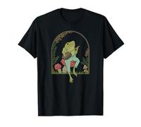 Cottagecore Aesthetic Frog che suona il banjo sul fungo Maglietta