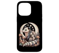 Cottagecore Aesthetic Possum Opossum Moonlit Floral Mushroom Custodia per iPhone 14 Pro Max