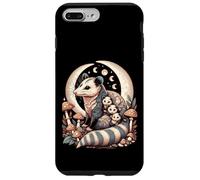 Cottagecore Aesthetic Possum Opossum Moonlit Floral Mushroom Custodia per iPhone 7 Plus/8 Plus