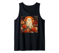 Cottagecore Autunno Fantasma Fiori con Harvest Full Moon Canotta
