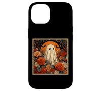 Cottagecore Autunno Fantasma Fiori con Harvest Full Moon Custodia per iPhone 14