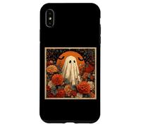 Cottagecore Autunno Fantasma Fiori con Harvest Full Moon Custodia per iPhone XS Max