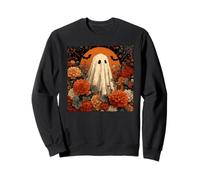 Cottagecore Autunno Fantasma Fiori con Harvest Full Moon Felpa