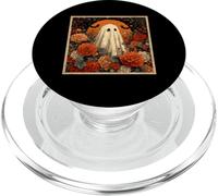 Cottagecore Autunno Fantasma Fiori con Harvest Full Moon PopSockets PopGrip per MagSafe