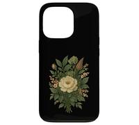 Cottagecore Botanical Bouquet Peonia Bianca Custodia per iPhone 13 Pro