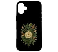 Cottagecore Botanical Bouquet Peonia Bianca Custodia per iPhone 16 Plus