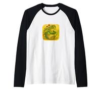 Cottagecore Drago Naps in Tazza da tè Accogliente Tea Time Art Maglia con Maniche Raglan