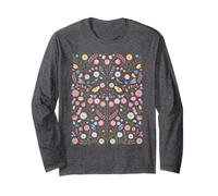 Cottagecore - Fiori vintage pressati, stile botanico, bohémien Maglia a Manica