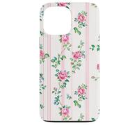 Cottagecore Floral Charm Romantic Pink Roses Custodia per iPhone 13 Pro Max