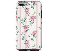 Cottagecore Floral Charm Romantic Pink Roses Custodia per iPhone 7 Plus/8 Plus