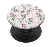 Cottagecore Floral Charm Romantic Pink Roses PopSockets PopGrip Adesivo