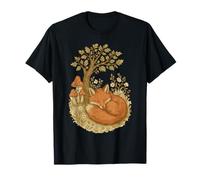 Cottagecore Fox Woodland Aesthetic Nature Art Rustic Forest Maglietta