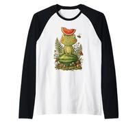 Cottagecore Frog Anguria Estetica Goblincore Estetica Maglia con Maniche Raglan