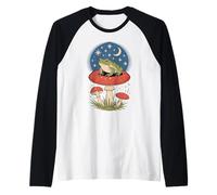 Cottagecore Frog Moon - Estetica della Natura Stravagante Maglia con Maniche Raglan